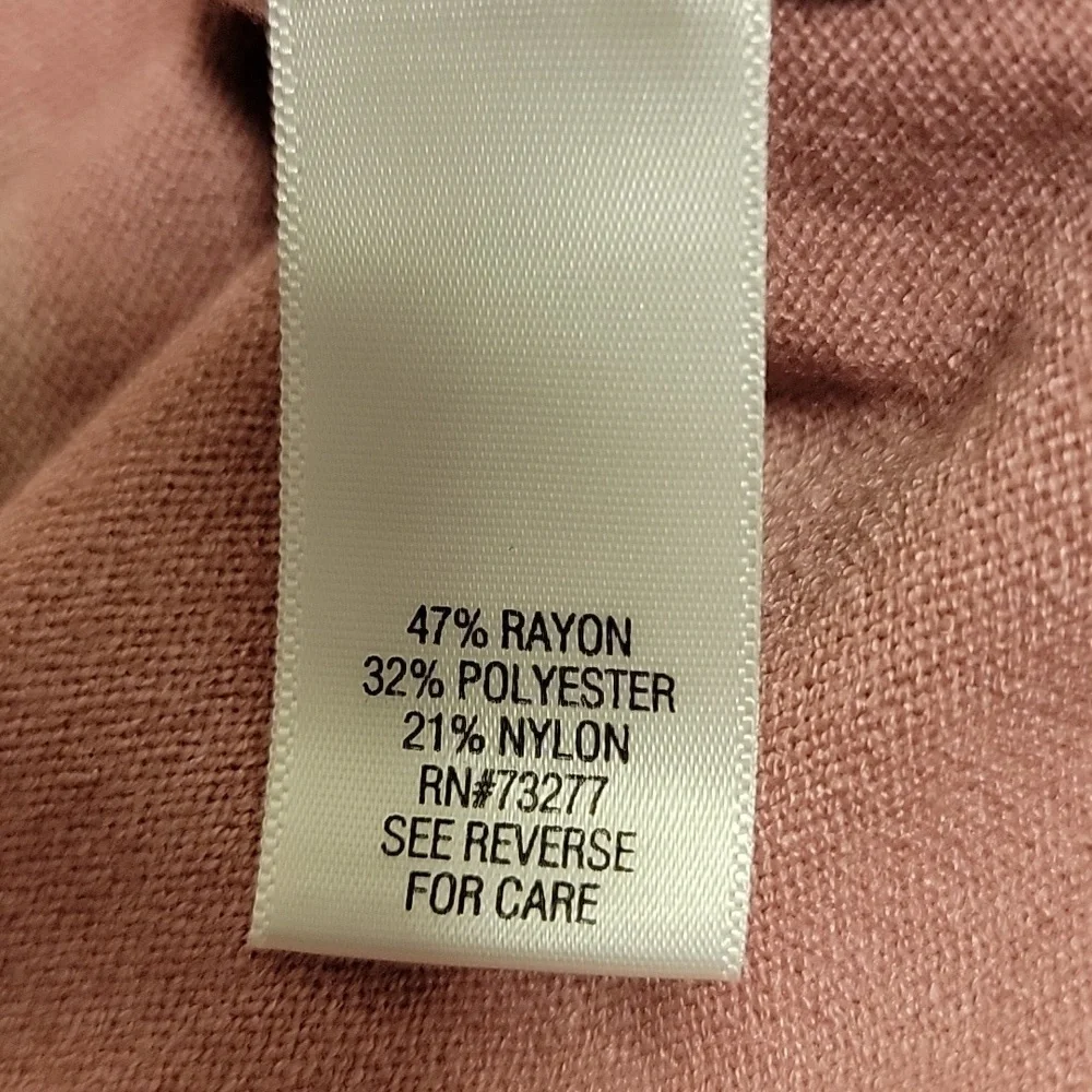 NWT - Croft & Barrow Pink colorblock boatneck 3/4 sleeve sweater - Size L - Picture 6 of 6